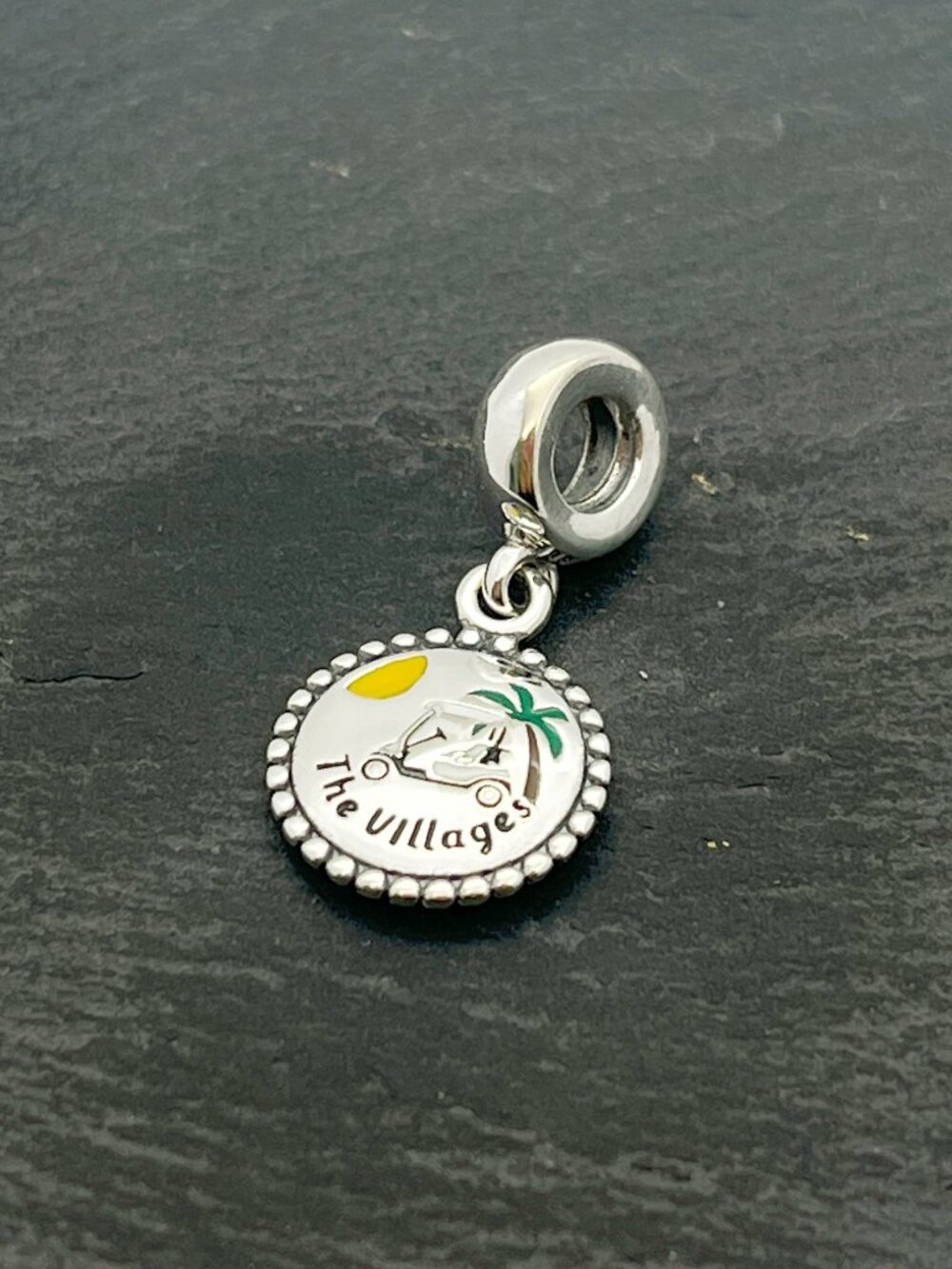 Pandora The Villages Golf Cart Dangle Charm Sterling Silver Jewelry